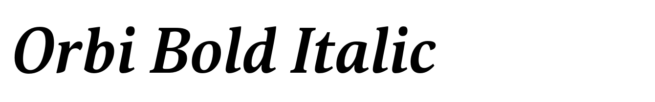 Orbi Bold Italic